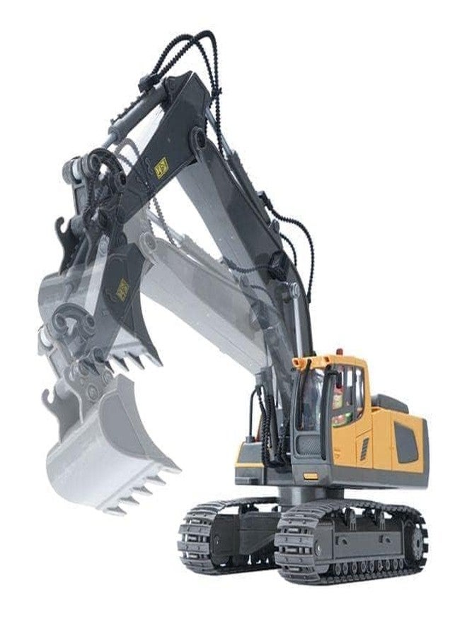 EXOMOON Remote Control Excavator Toy for 6-12 Yr Boys, Best Birthday Gifts for Kids 7 8 9 10 11 Year Old, Rc Construction Toys with Metal Shovel, Lights, Sounds 2.4Ghz, Multi color - Image 3